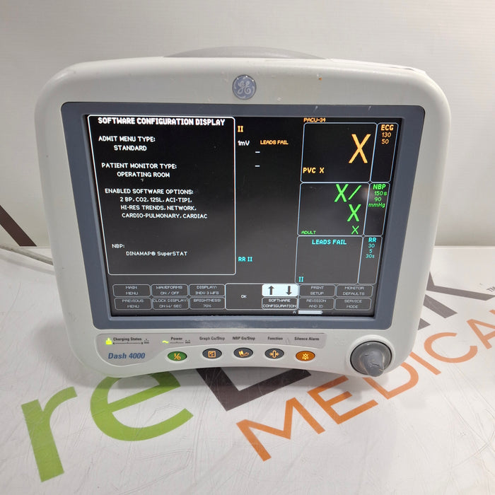 GE Healthcare Dash 4000 - Masimo SpO2 Patient Monitor