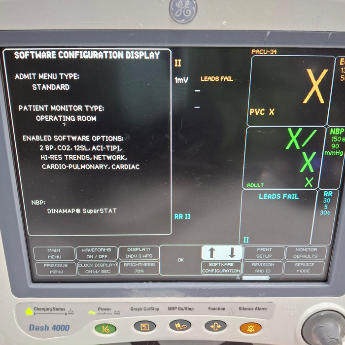 GE Healthcare Dash 4000 - Masimo SpO2 Patient Monitor