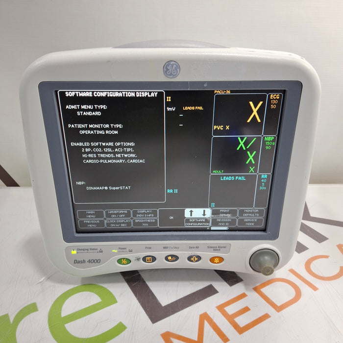 GE Healthcare Dash 4000 - Masimo SpO2 Patient Monitor