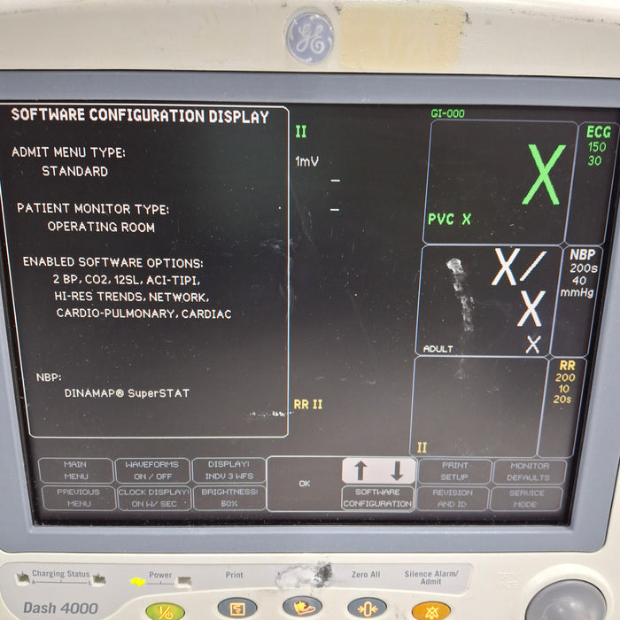 GE Healthcare Dash 4000 - GE/Nellcor SpO2 Patient Monitor