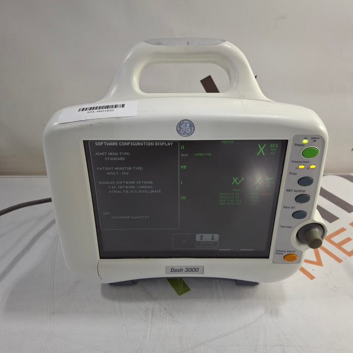 GE Healthcare Dash 3000 - GE/Nellcor SpO2 Patient Monitor