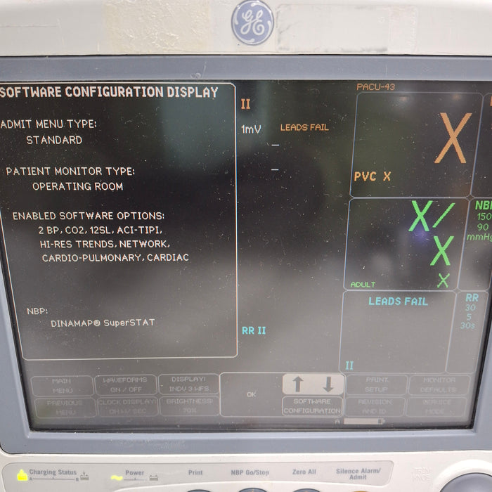 GE Healthcare Dash 4000 - Masimo SpO2 Patient Monitor