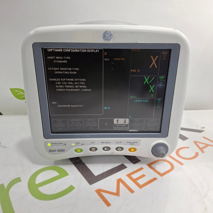 GE Healthcare Dash 4000 - Masimo SpO2 Patient Monitor