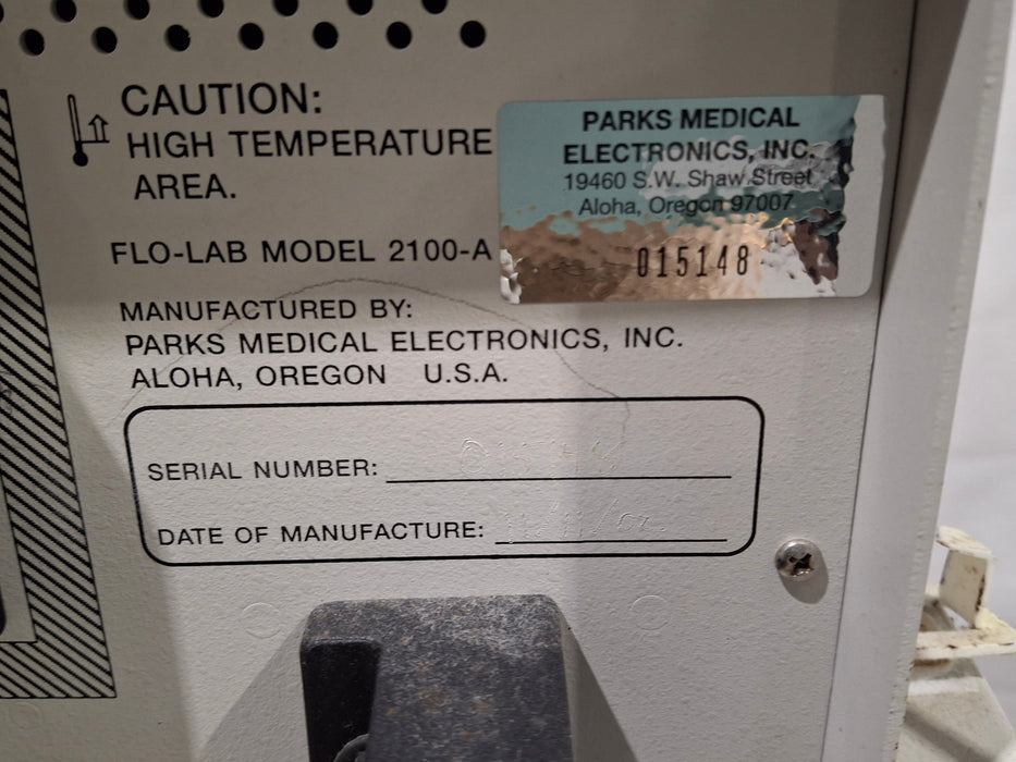 Parks Flo-Lab 2100-SX Vascular System