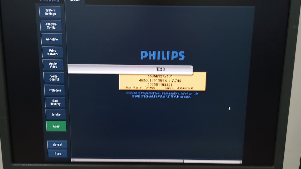 Philips IE33 A-E Cart Ultrasound