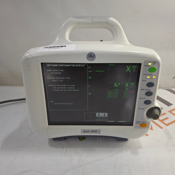 GE Healthcare Dash 3000 - GE/Nellcor SpO2 Patient Monitor