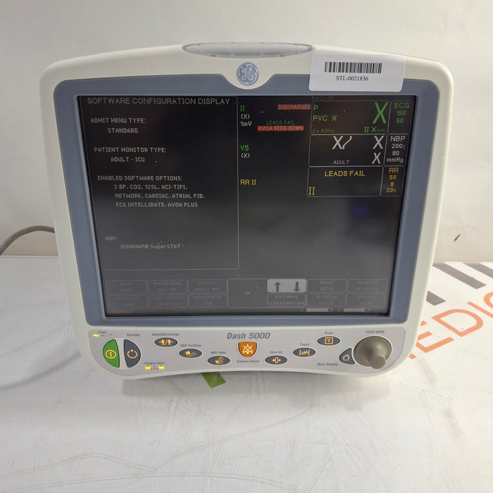 GE Healthcare Dash 5000 - GE/Nellcor SpO2 Patient Monitor