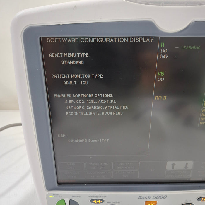 GE Healthcare Dash 5000 - GE/Nellcor SpO2 Patient Monitor