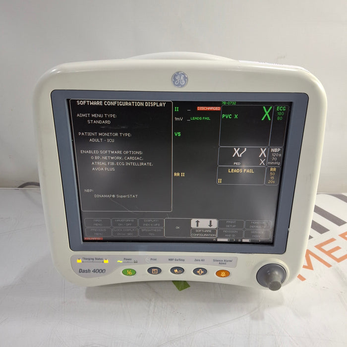 GE Healthcare Dash 4000 - Masimo SpO2 Patient Monitor