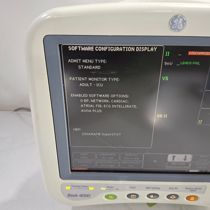 GE Healthcare Dash 4000 - Masimo SpO2 Patient Monitor