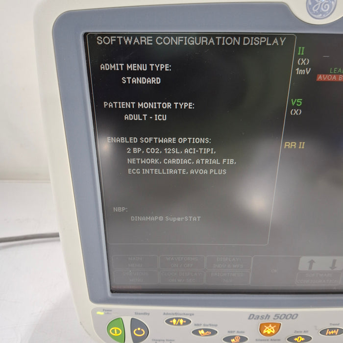 GE Healthcare Dash 5000 - GE/Nellcor SpO2 Patient Monitor