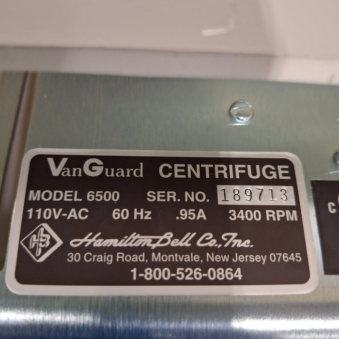 Hamilton Bell Co., Inc VanGuard V6500 Centrifuge
