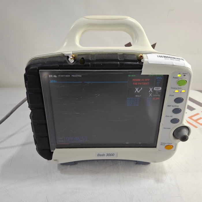 GE Healthcare Dash 3000 - Masimo SpO2 Patient Monitor