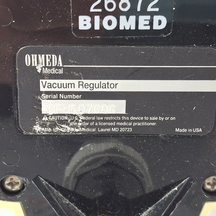 Ohmeda Medical Ohmeda Medical Vacuum Regulator Respiratory reLink Medical