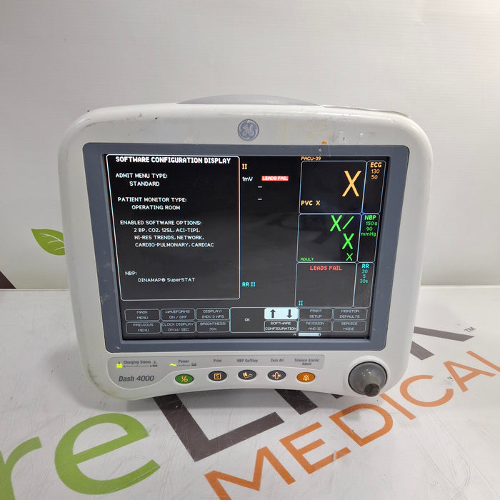 GE Healthcare Dash 4000 - GE/Nellcor SpO2 Patient Monitor