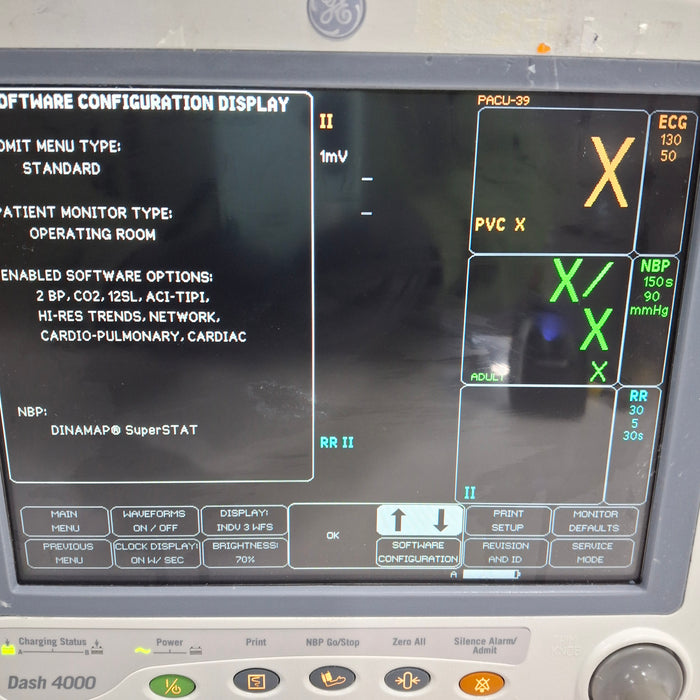 GE Healthcare Dash 4000 - GE/Nellcor SpO2 Patient Monitor