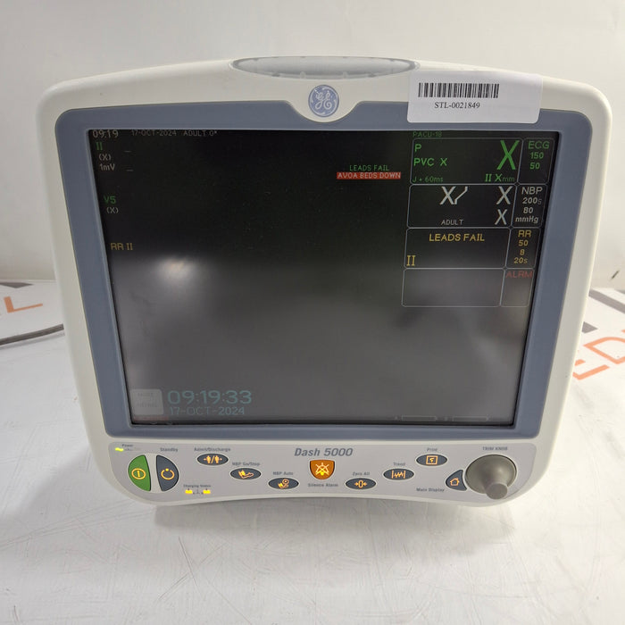 GE Healthcare Dash 5000 - GE/Nellcor SpO2 Patient Monitor