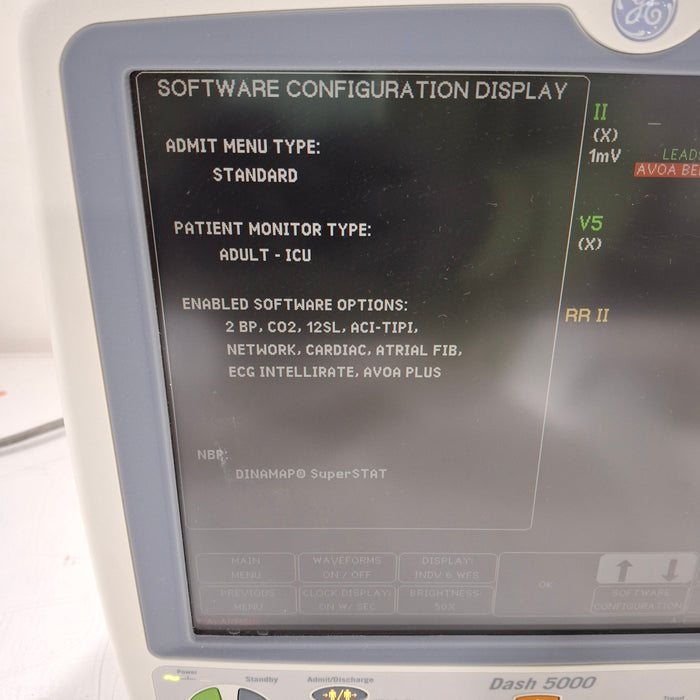 GE Healthcare Dash 5000 - GE/Nellcor SpO2 Patient Monitor