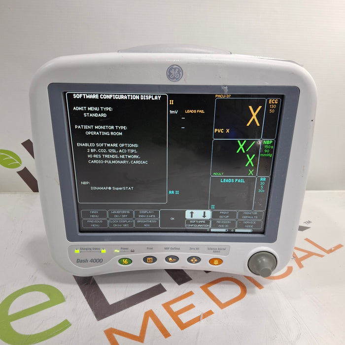 GE Healthcare Dash 4000 - GE/Nellcor SpO2 Patient Monitor