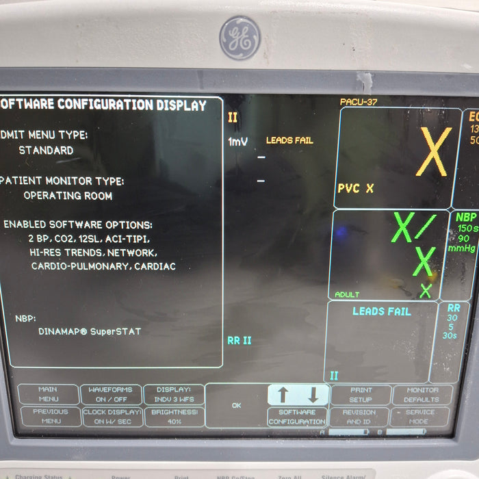 GE Healthcare Dash 4000 - GE/Nellcor SpO2 Patient Monitor