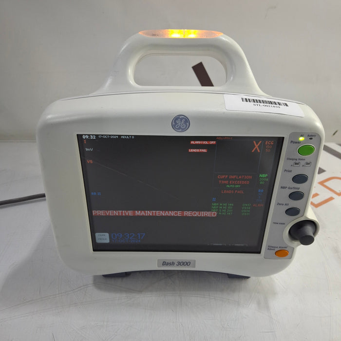 GE Healthcare Dash 3000 - GE/Nellcor SpO2 Patient Monitor