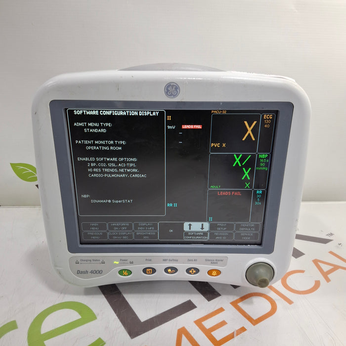 GE Healthcare Dash 4000 - Masimo SpO2 Patient Monitor