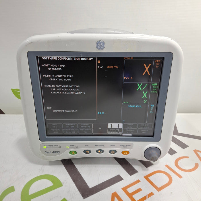 GE Healthcare Dash 4000 - Masimo SpO2 Patient Monitor