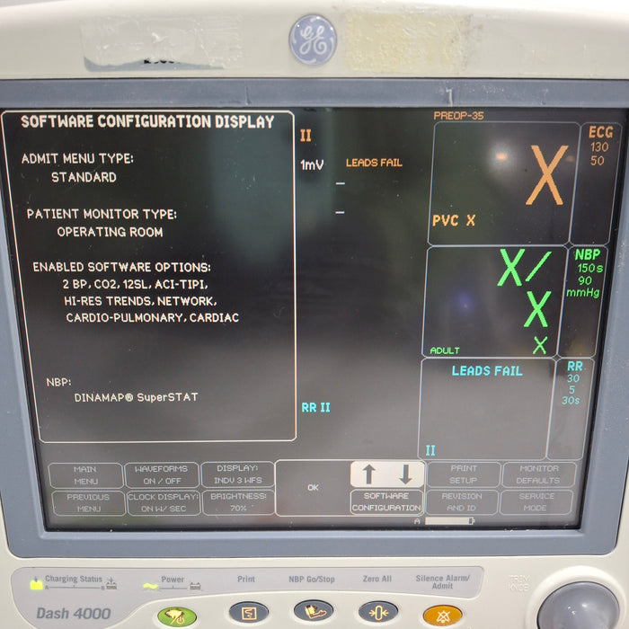 GE Healthcare Dash 4000 - Masimo SpO2 Patient Monitor