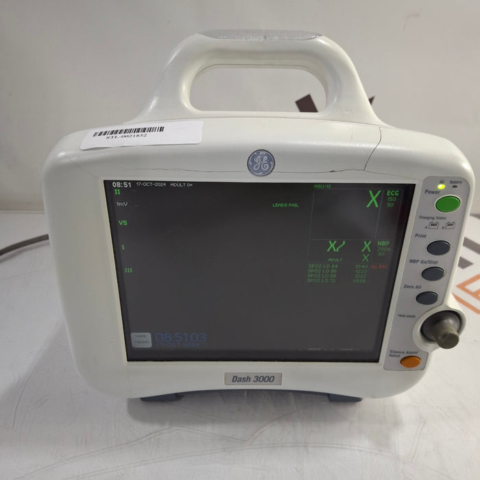 GE Healthcare Dash 3000 - GE/Nellcor SpO2 Patient Monitor