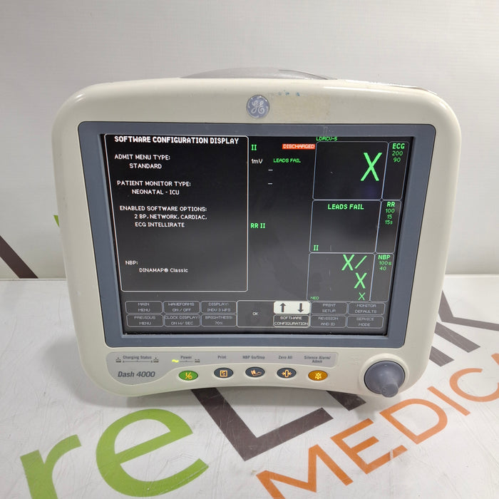 GE Healthcare Dash 4000 - GE/Nellcor SpO2 Patient Monitor