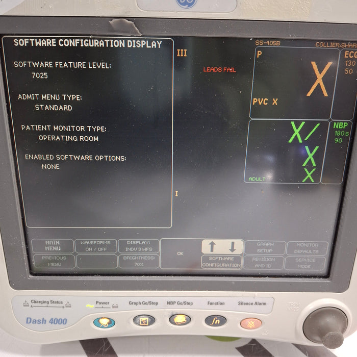 GE Healthcare Dash 4000 - GE/Nellcor SpO2 Patient Monitor