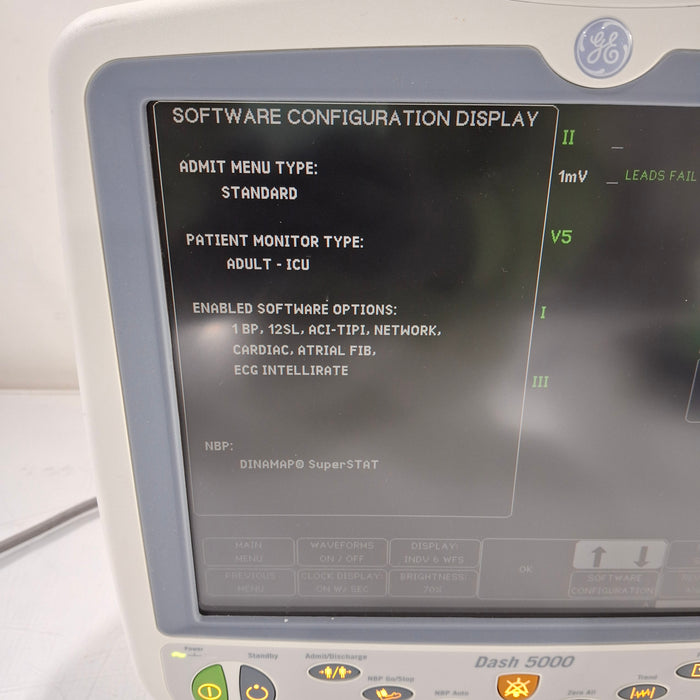 GE Healthcare Dash 5000 - GE/Nellcor SpO2 Patient Monitor