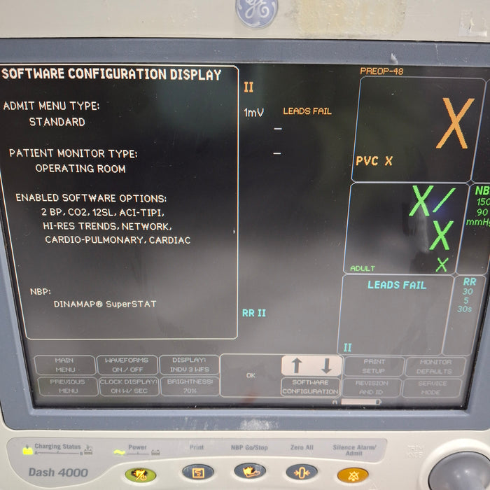 GE Healthcare Dash 4000 - Masimo SpO2 Patient Monitor