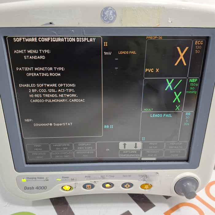 GE Healthcare Dash 4000 - Masimo SpO2 Patient Monitor