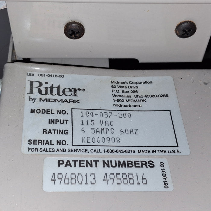 Ritter 104 Exam Table