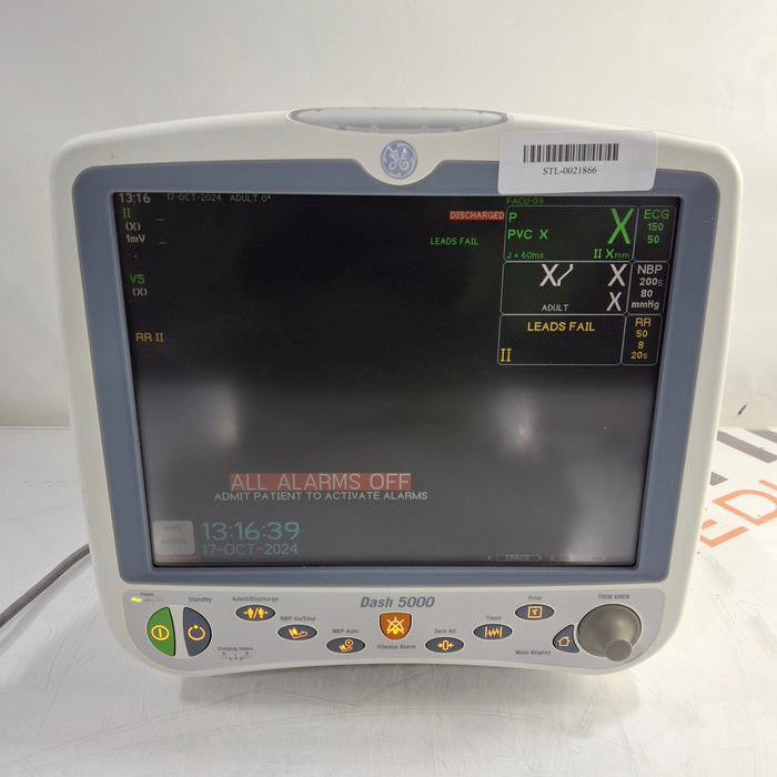 GE Healthcare Dash 5000 - GE/Nellcor SpO2 Patient Monitor