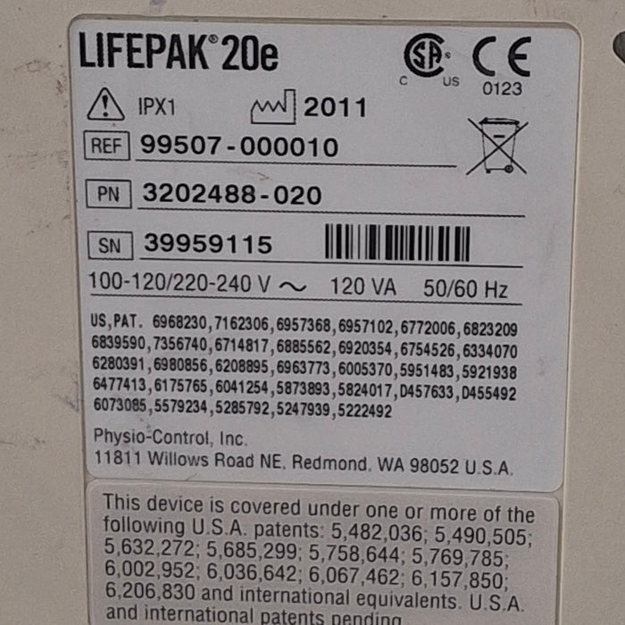 Physio-Control LifePak 20e Defibrillator
