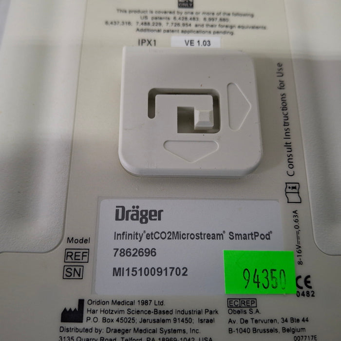 Draeger Medical Infinity etCO2 Microstream SmartPod Module