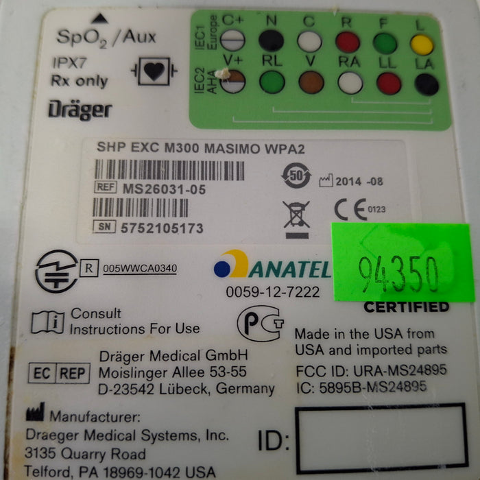 Draeger Medical Infinity M300 Patient Monitor