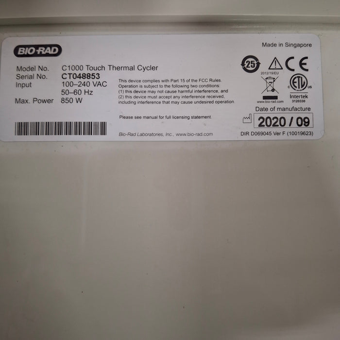 Bio-Rad C1000 Touch PCR Thermal Cycler