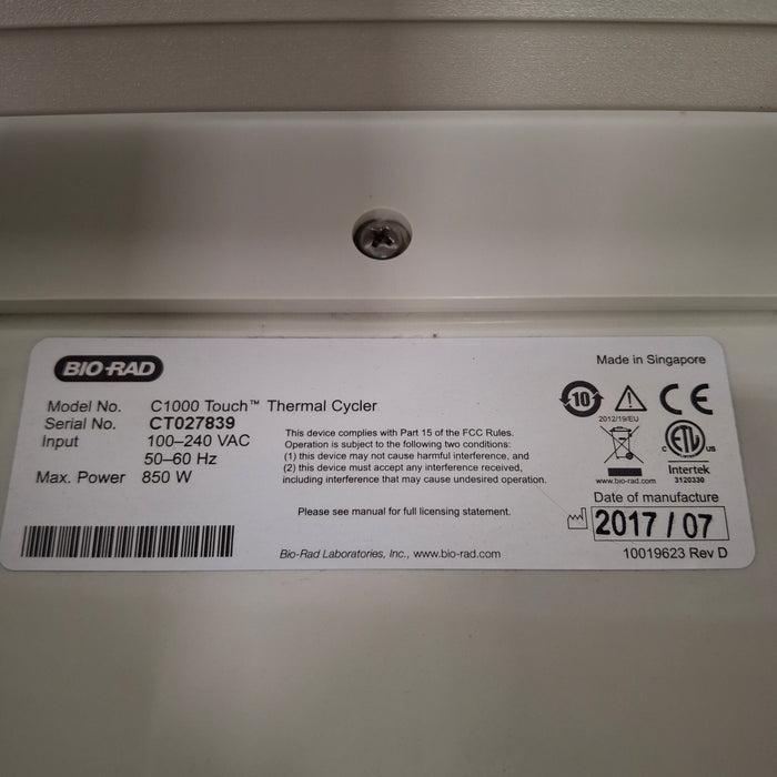 Bio-Rad C1000 Touch PCR Thermal Cycler