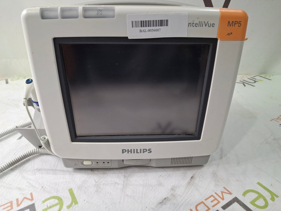 Philips Intellivue MP5 - ECG, Fast SpO2, NIBP Patient Monitor