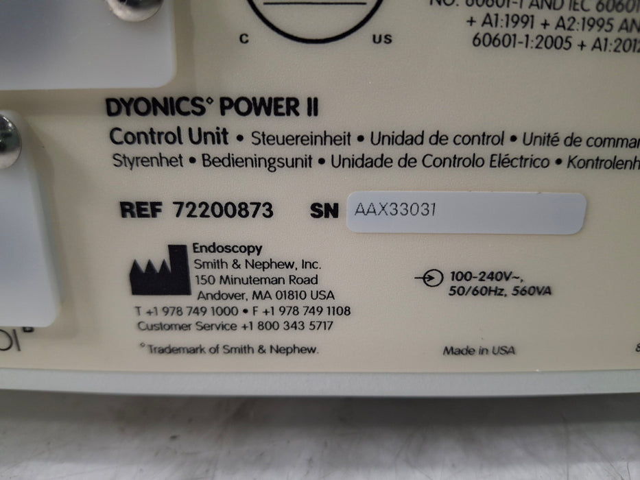 Smith & Nephew Dyonics Power II Shaver Control Unit