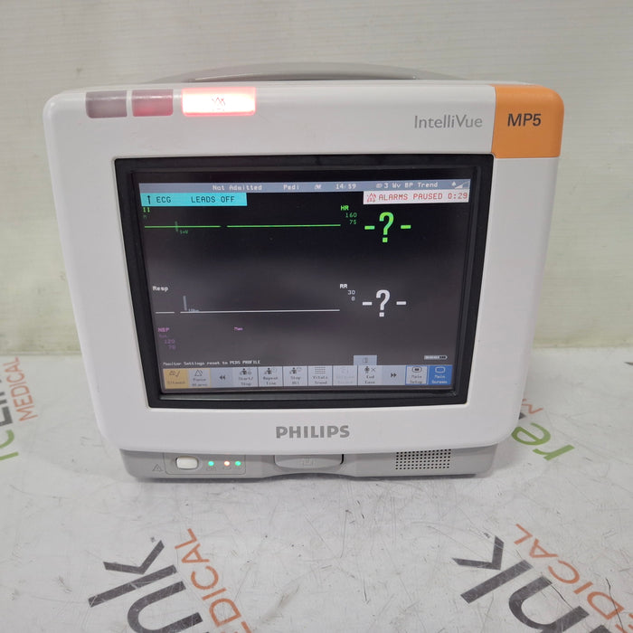 Philips Intellivue MP5 - ECG, Fast SpO2, NIBP, Press, Temp Patient Monitor