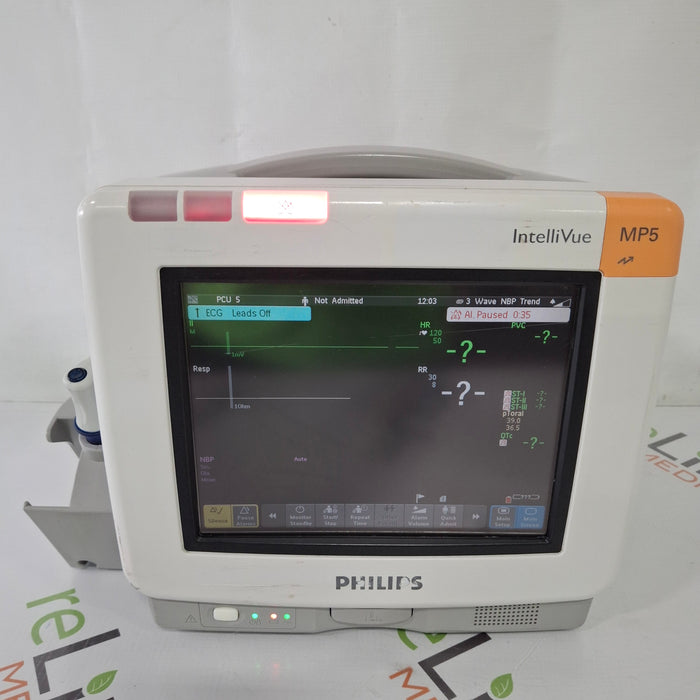 Philips Intellivue MP5 - ECG, Fast SpO2, NIBP Patient Monitor