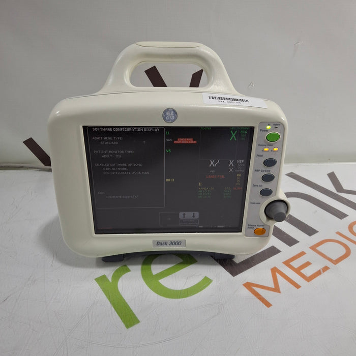 GE Healthcare Dash 3000 - Masimo SpO2 Patient Monitor