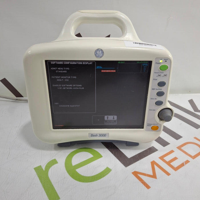 GE Healthcare Dash 3000 - GE/Nellcor SpO2 Patient Monitor