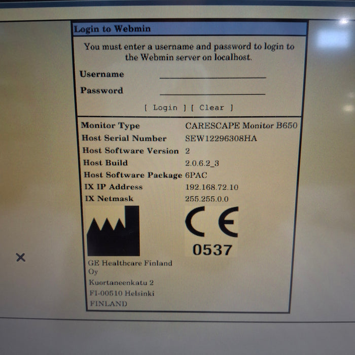 GE Healthcare GE Healthcare Carescape B650 Patient Monitor Patient Monitors reLink Medical