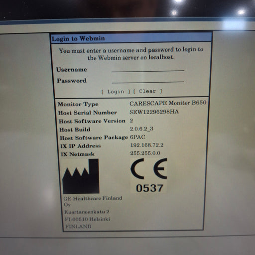 GE Healthcare GE Healthcare Carescape B650 Patient Monitor Patient Monitors reLink Medical