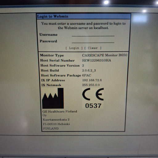 GE Healthcare GE Healthcare Carescape B650 Patient Monitor Patient Monitors reLink Medical